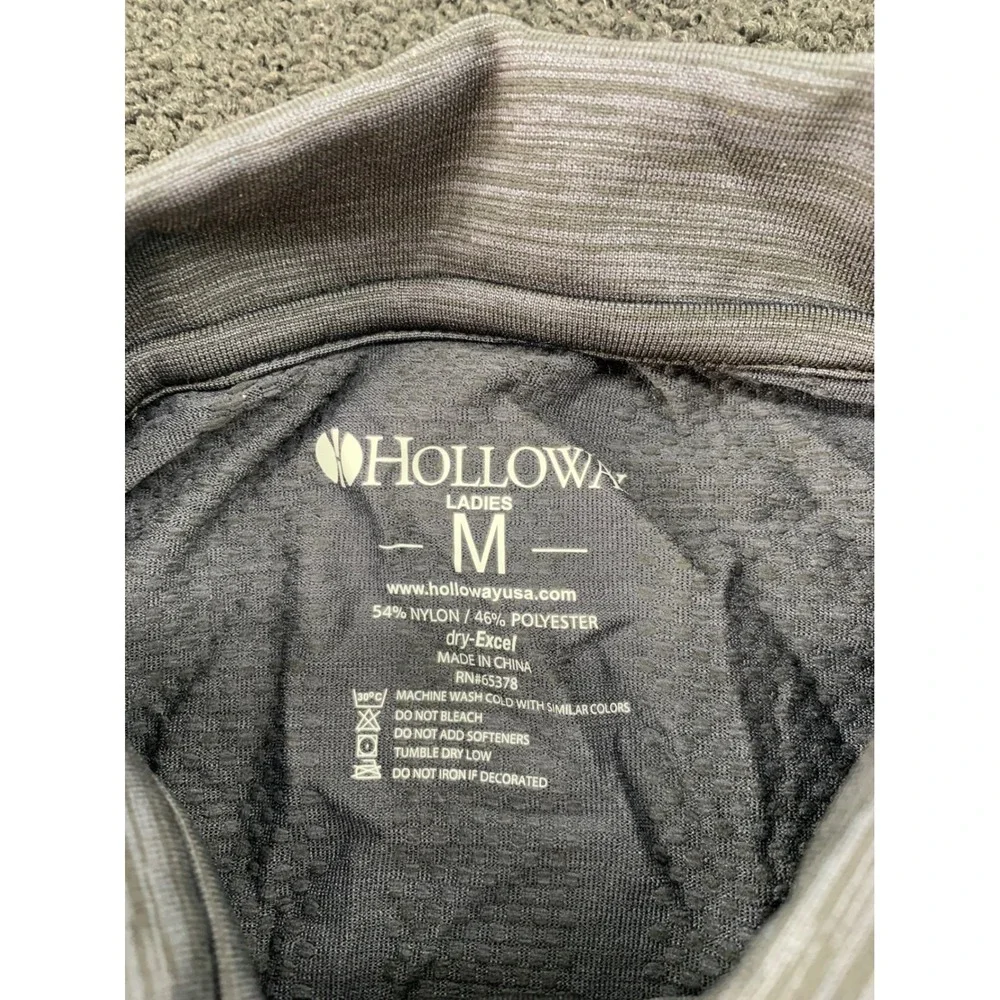 Holloway Ladies Golf Polo Shirt Gray Textured Short Sleeve‎ Dry-Excel M